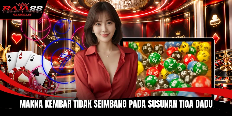 Makna kembar tidak seimbang pada susunan tiga dadu