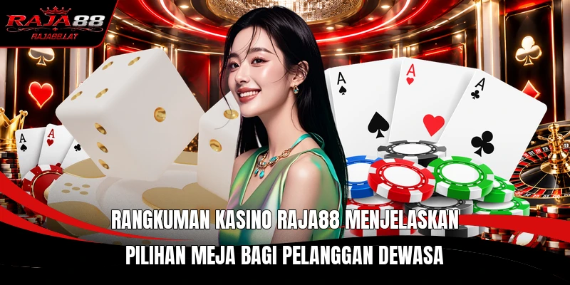 Rangkuman Kasino RAJA88 menjelaskan pilihan meja bagi pelanggan dewasa
