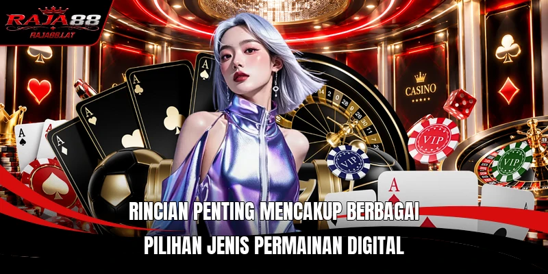 Rincian penting mencakup berbagai pilihan jenis permainan digital
