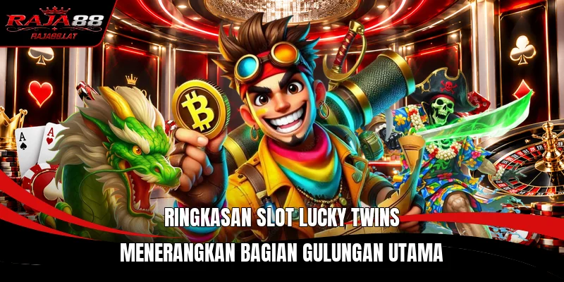 Ringkasan Slot Lucky Twins menerangkan bagian gulungan utama