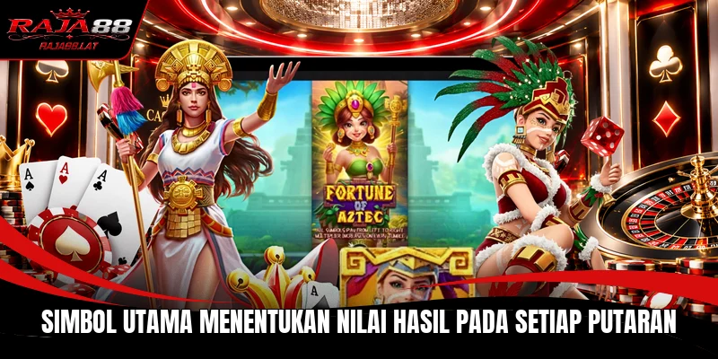 Simbol utama menentukan nilai hasil pada setiap putaran